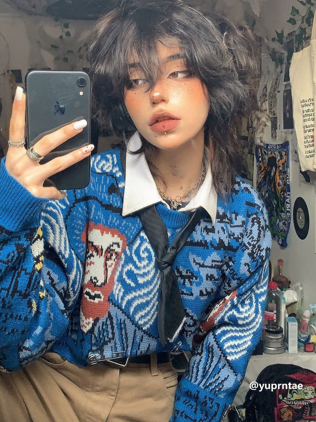 La Vie de Van Gogh — Pull Jacquard — vue 4 | Artelure