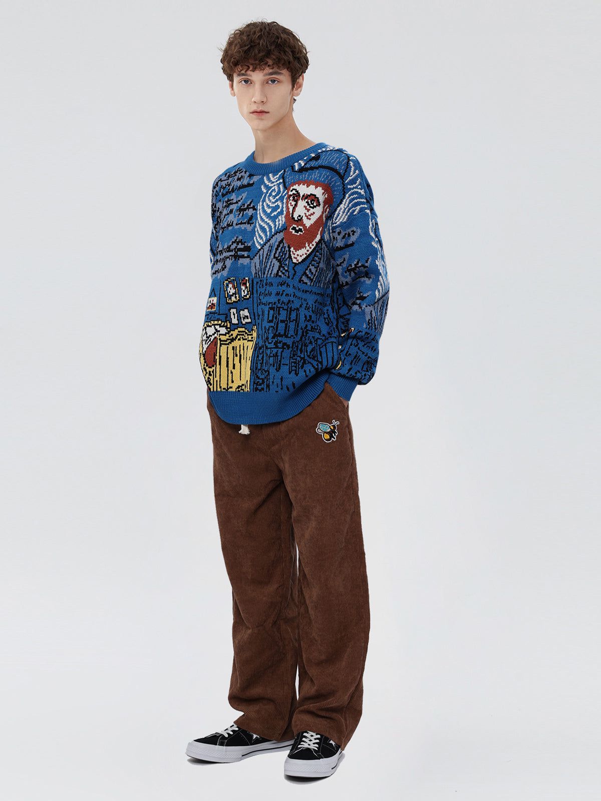 La Vie de Van Gogh — Pull Jacquard — vue 6 | Artelure