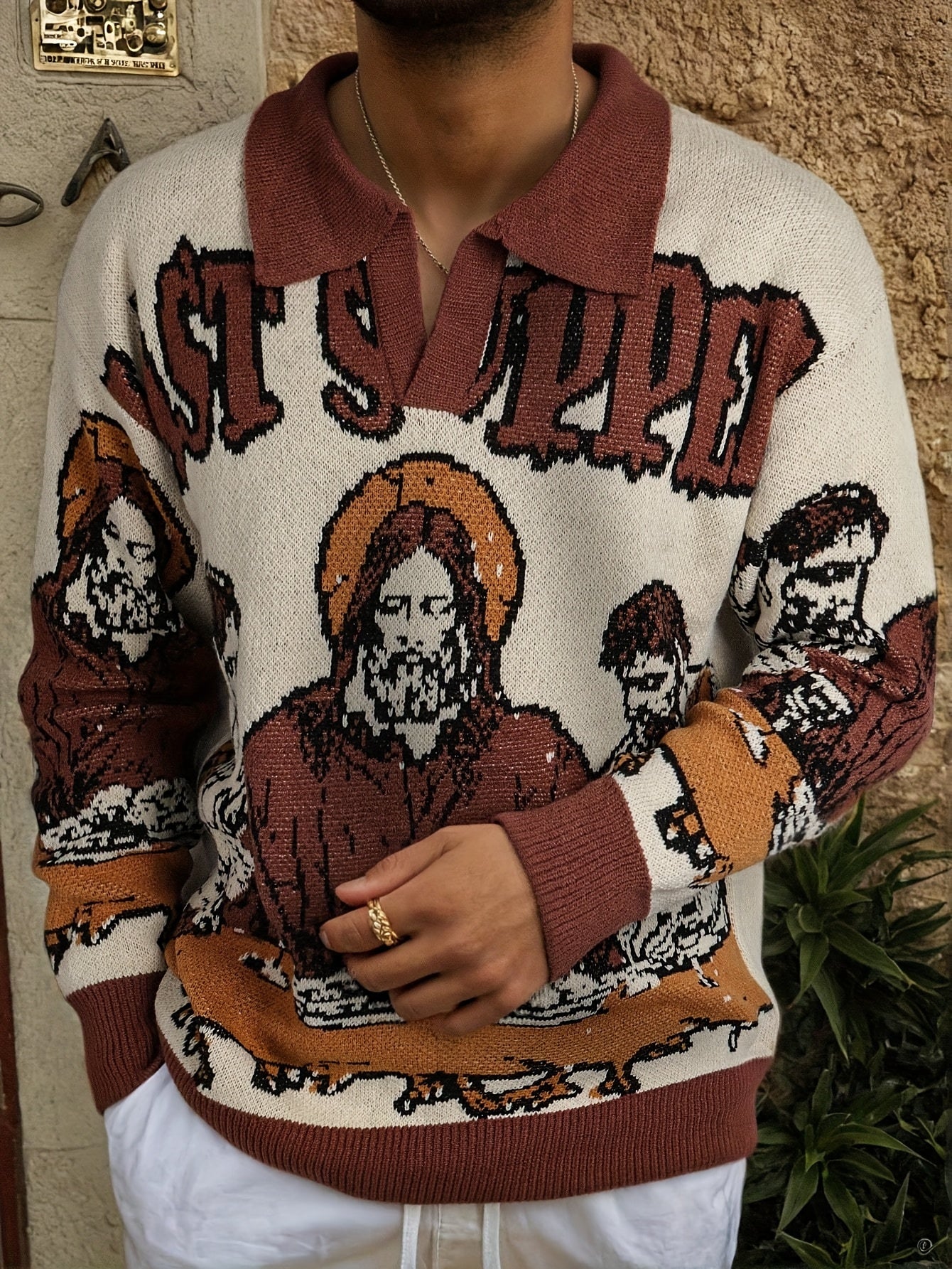 La Cène — Pull Jacquard — vue 5 | Artelure