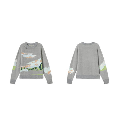 Champ de Blé — Pull Nuage — vue 22 | Artelure