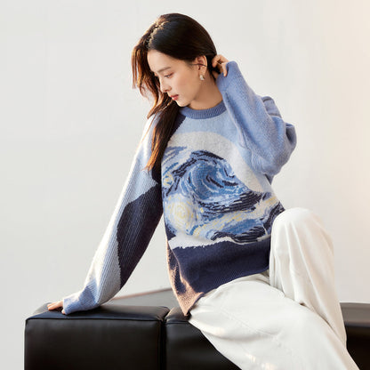 Nuit Étoilée — Pull Jacquard — vue 3 | Artelure
