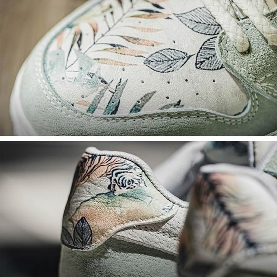 Impression Verdoyante — Sneakers Aquarelle — vue 13 | Artelure