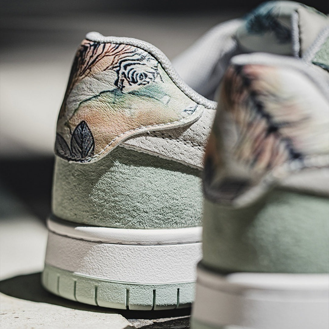 Impression Verdoyante — Sneakers Aquarelle — vue 7 | Artelure