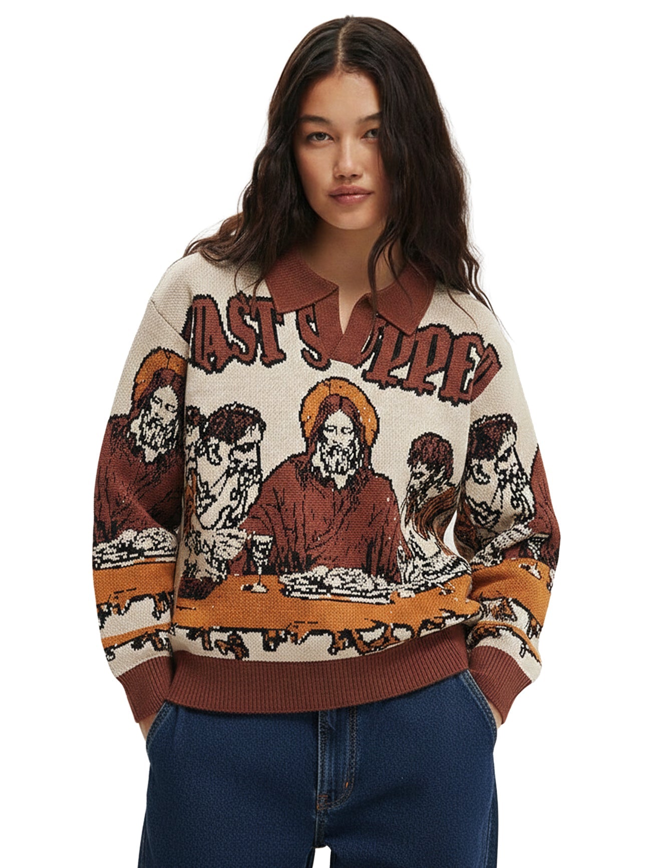 La Cène — Pull Jacquard — vue 3 | Artelure