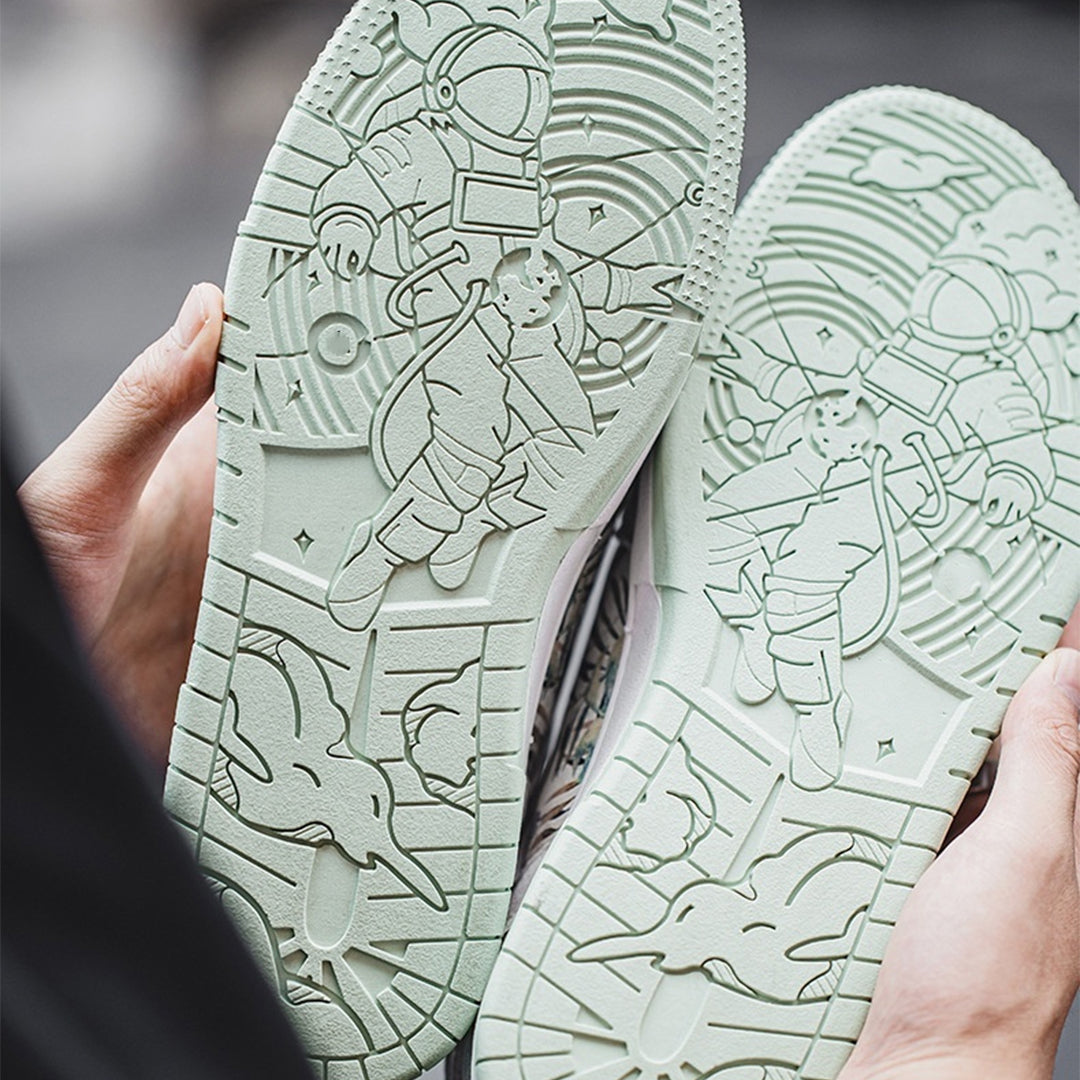 Impression Verdoyante — Sneakers Aquarelle — vue 11 | Artelure