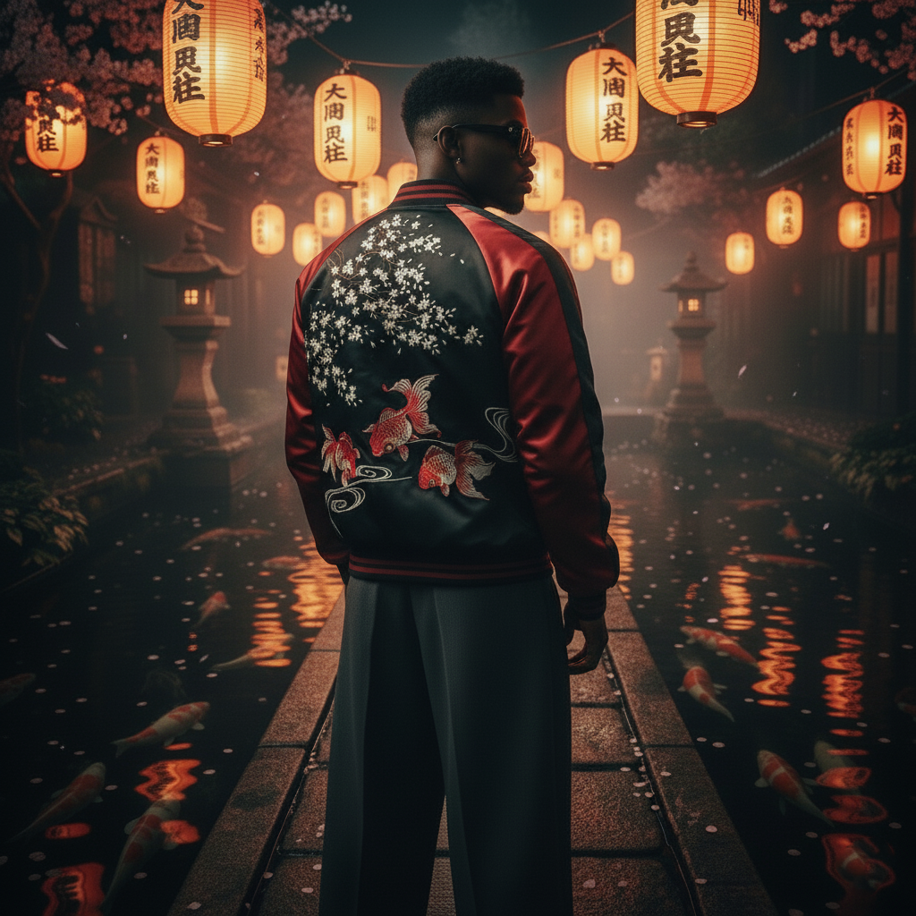 Koï Éternels — Veste Brodée — vue 5 | Artelure