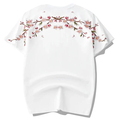 Floraison Sakura — T-shirt Brodé — vue 2 | Artelure