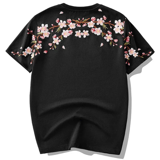 Floraison Sakura — T-shirt Brodé — vue 1 | Artelure