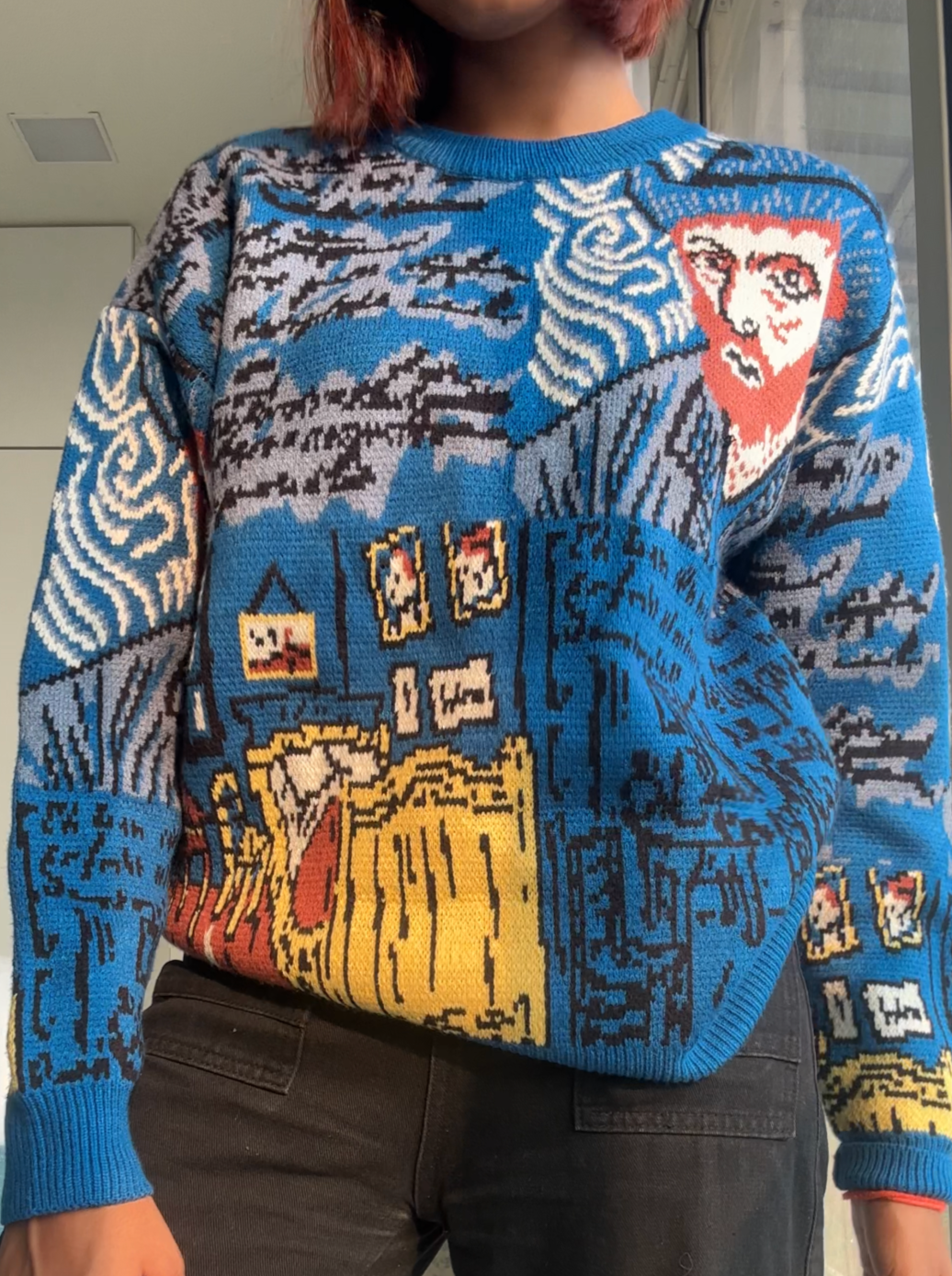 La Vie de Van Gogh — Pull Jacquard — vue 5 | Artelure