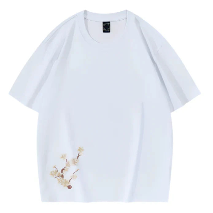Kitsune au Clair de Lune — T-shirt Brodé — vue 4 | Artelure