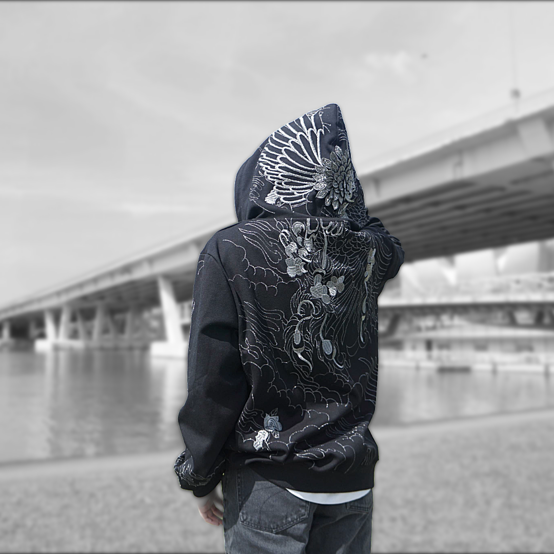 Dragon Fantôme — Hoodie Galerie — vue 9 | Artelure