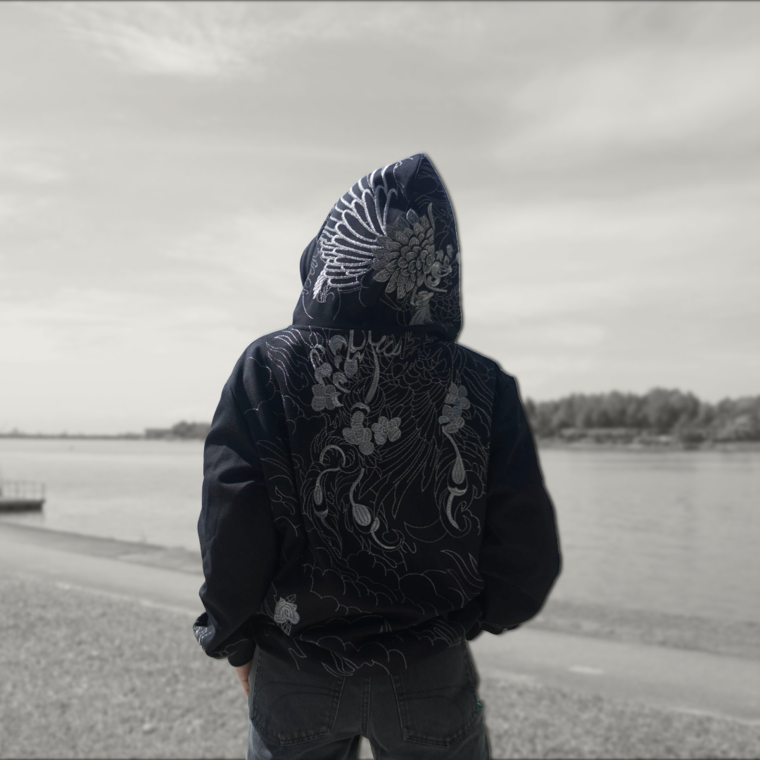 Dragon Fantôme — Hoodie Galerie — vue 10 | Artelure