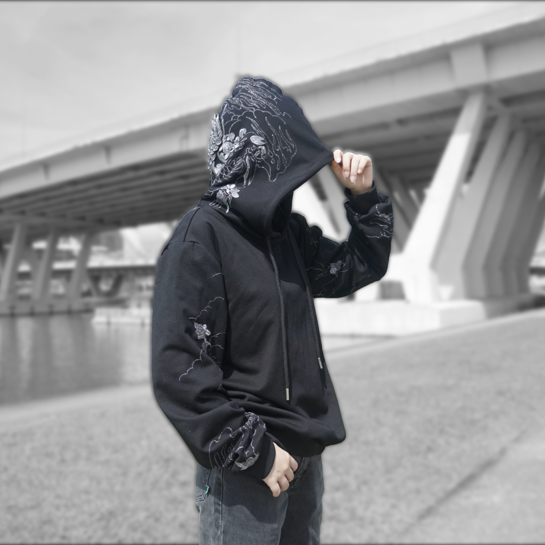 Dragon Fantôme — Hoodie Galerie — vue 11 | Artelure