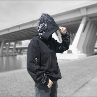 Dragon Fantôme — Hoodie Galerie — vue 11 | Artelure