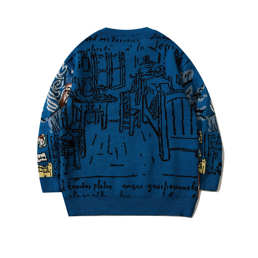 La Vie de Van Gogh — Pull Jacquard — vue 7 | Artelure