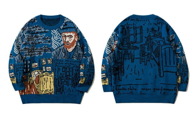 La Vie de Van Gogh — Pull Jacquard — vue 11 | Artelure