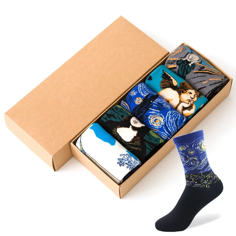 Le Coffret des Maîtres — 5 Paires de Chaussettes d’Art — vue 1 | Artelure