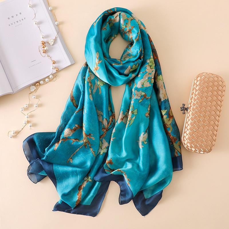 Floraison d’Amandier — Foulard Galerie — vue 4 | Artelure