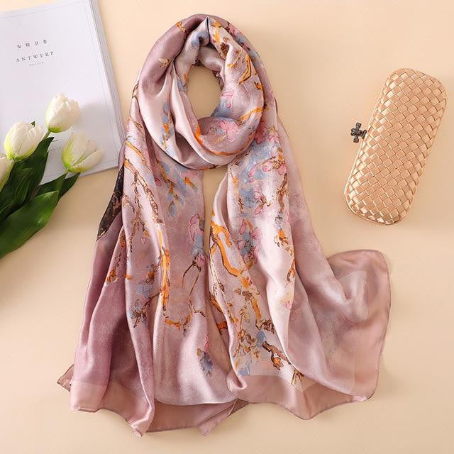 Floraison d’Amandier — Foulard Galerie — vue 6 | Artelure